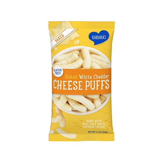 Barbara's Bakery Cereal Puffins Original 10oz Cheese Puff Baked White Cheddar 5.5oz