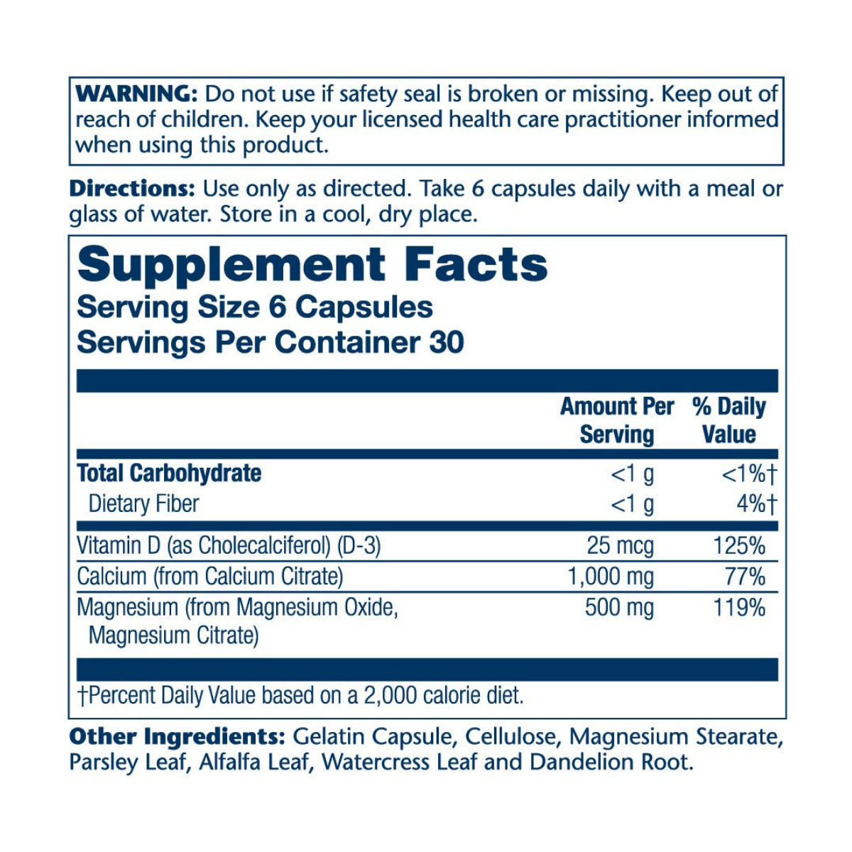 Solaray Calcium & Magnesium Citrate With Vitamin D-3