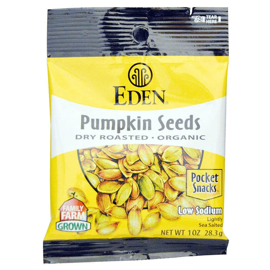 Eden Foods Organic Pumpkin Seeds Pocket Snacks 1oz