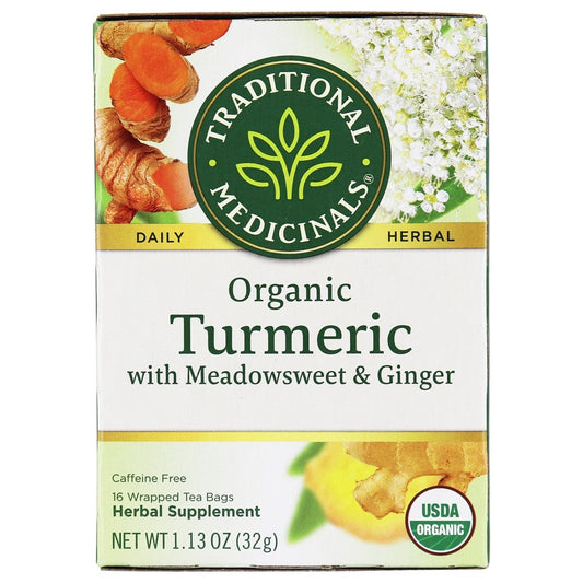 Traditional Medicinals Organic Turmeric Meadowsweet and Ginger Tea 16c