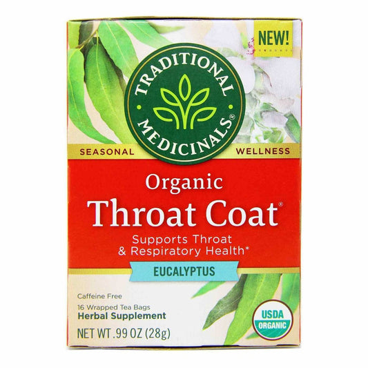 Traditional Medicinals Tea Throat Coat Eucalyptus OG