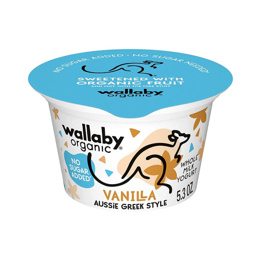 Wallaby Organic Aussie Greek Whole Milk Vanilla 5.3oz