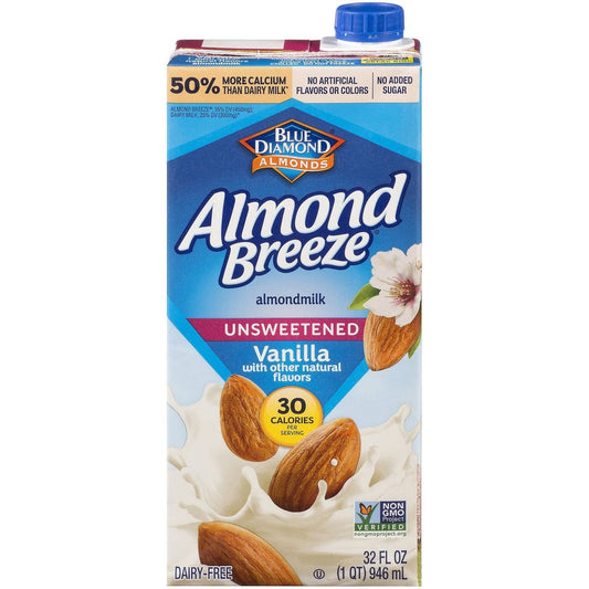 Blue Diamond Almond Breeze Unsweetened Vanilla Almondmilk 32oz