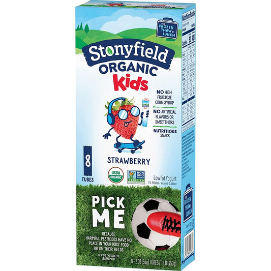 Stonyfield Farm Yogurt Tubes Strawberry 8c