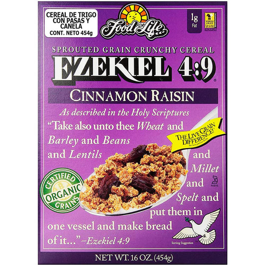 Food for Life Ezekiel 4:9 Cinnamon Raisin Whole Grain Cereal 14oz