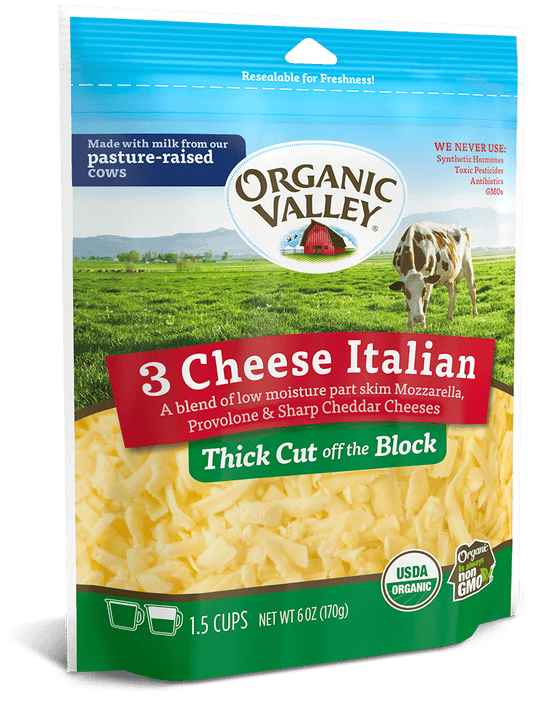 Organic Valley Thick Cut Shredded Italian Blend 6oz