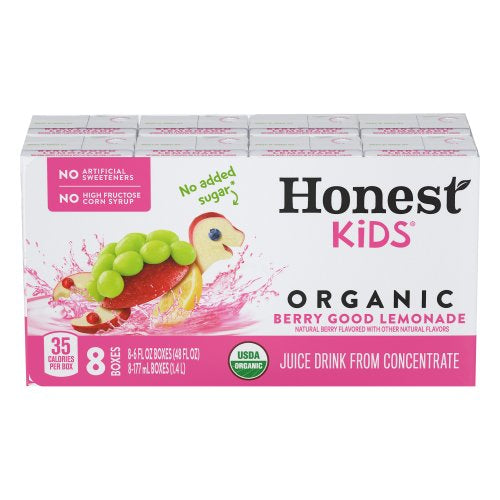 Honest Kids Organic Berry Good Lemonade Juice Drink 8 pk