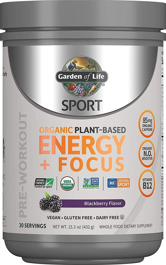 Garden Of Life Sport Organic Plant-Based Energy + Focus Blackberry 15.3oz