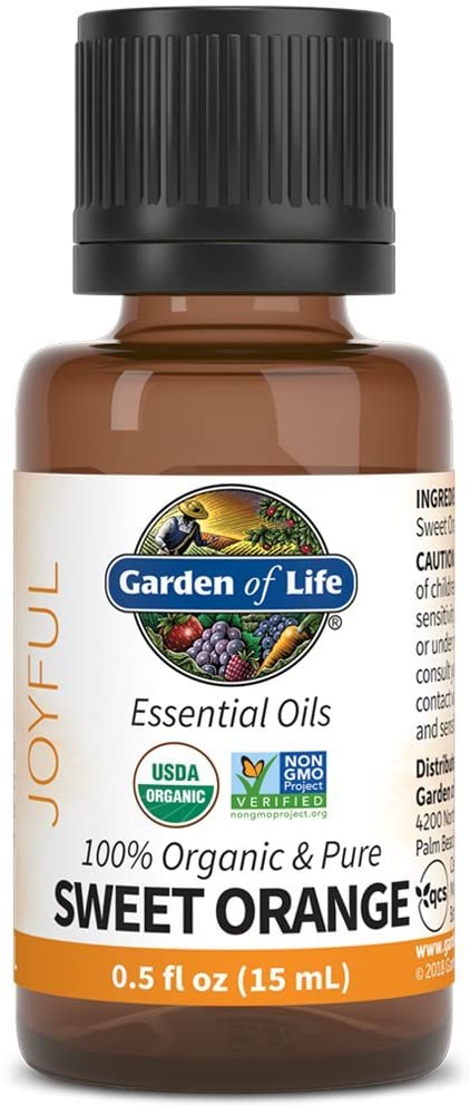 Garden Of Life Essential Oils 100% Organic and Pure Sweet Orange 0.5oz