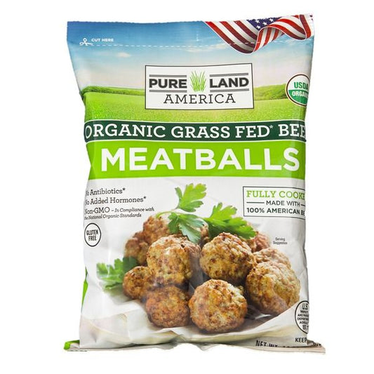 Pure Land Meatballs Grass Fed GF OG 14oz