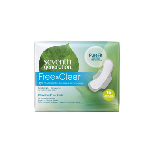 Seventh Generation UltraThin Pads - Super Long (with Wings) 16c