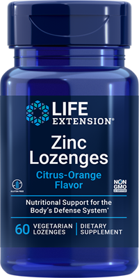 Life Extension Zinc Lozenges Citrus-Orange Flavor 60c