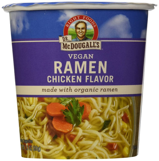 Dr. Mcdougall's Vegan Chicken Ramen Noodle Soup Cup 1.8oz