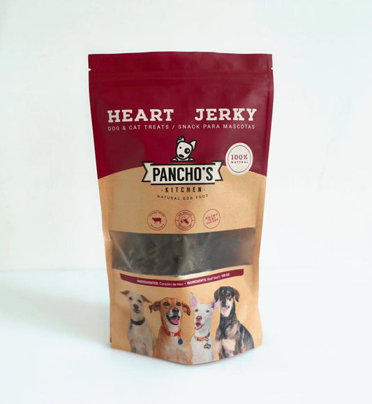Pancho's Kitchen Dog Food Heart Jerky 50g