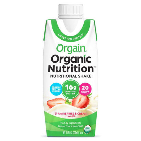 Orgain Organic Nutrition Shake, Strawberries and cream 11oz