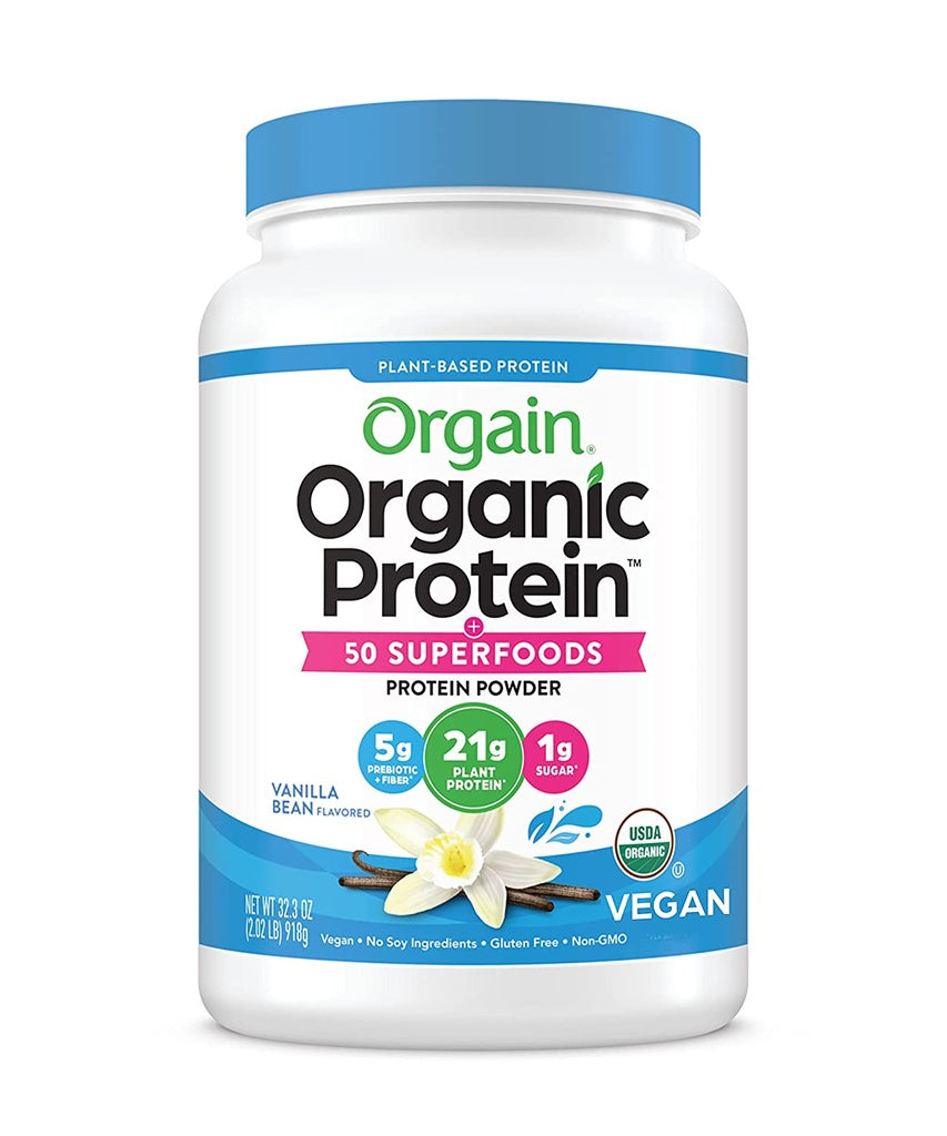 Orgain Organic Protein and Superfood Plantbased Protein Powder, Vanilla 32oz