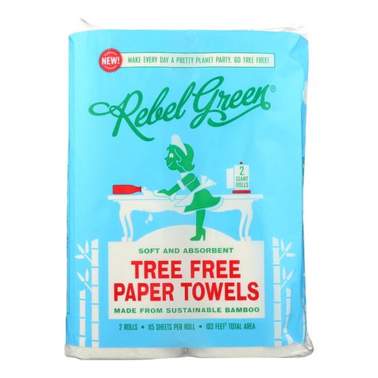 Rebel Green Paper Towels Bamboo 2c