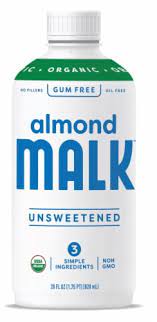 MALK Almondmilk Unsweet GF OG 28fz