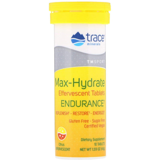 Trace Minerals Max-Hydrate Energy, Citrus 10 c