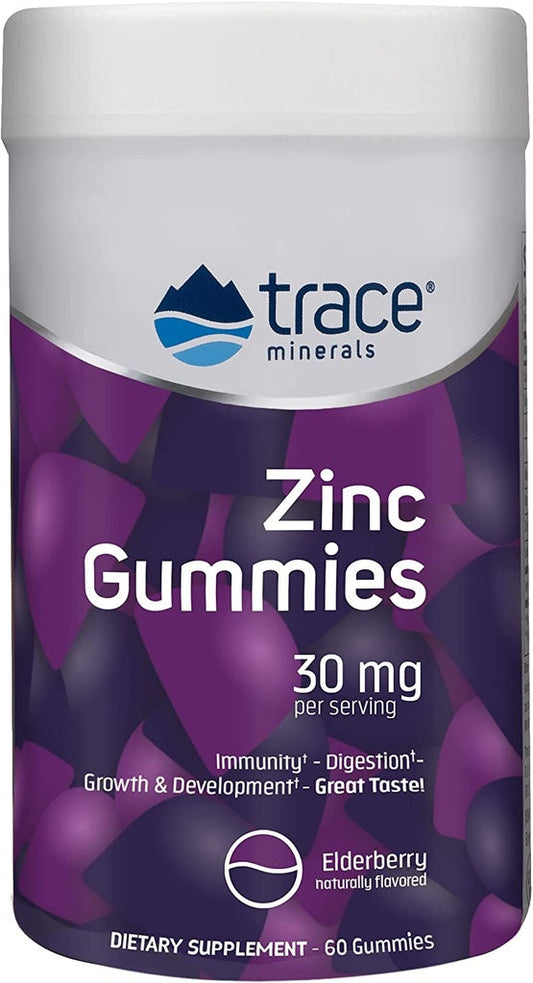 Trace Minerals Zinc Gummies, Elderberry 60 c