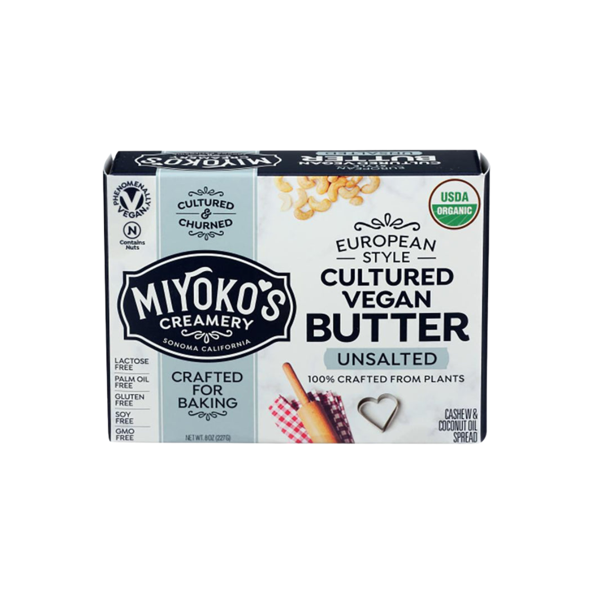 Miyoko's Butter Cultured Unsalted V OG 8 oz