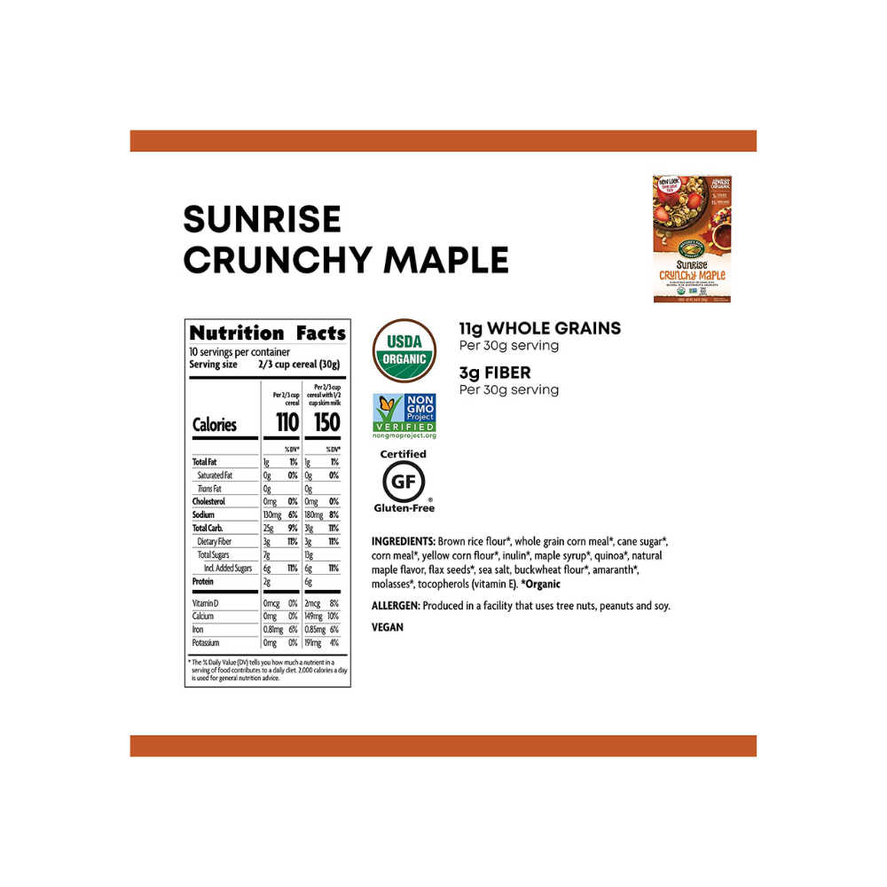 Nature's Path Sunrise Crunchy Maple Cereal